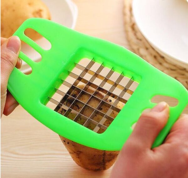 kitchen gadgets 2 Blades Potato Cutter Chopper Stainless French Fries Slicer for kitchen cortador de vegetales Home Kitchen Tool - Image 3